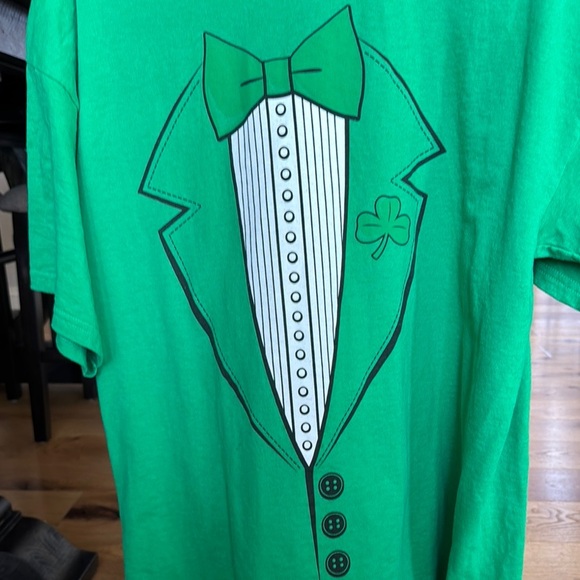 Vibrant Green Tuxedo Graphic Short Sleeve Tee St Patty’s Day is near 🍀 - Picture 2 of 3